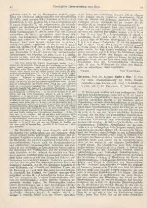 44-45 [Rezension] Eichmann, Eduard, Kirche u. Staat. I: Von 750 - 1122