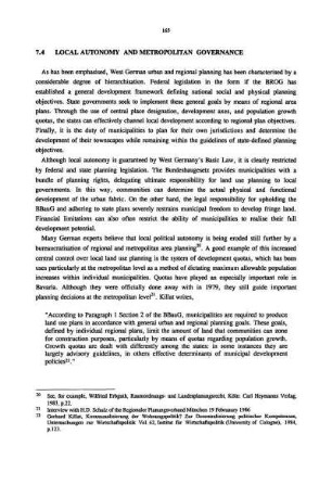 7.4 Local autonomy and metropolitan governance