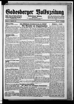 Godesberger Volkszeitung. 1913-1933