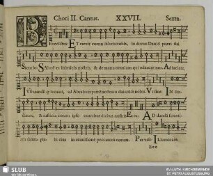 XXVII. Benedictus Dominus Deus Israel