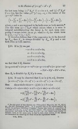 On Cauchy's theorem relating to the factors of ... . [Fortsetzung.]