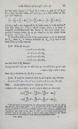On Cauchy's theorem relating to the factors of ... . [Fortsetzung.]