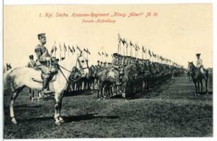 Großenhain. 1. Königlich Sächsisches Husaren-Regiment Nr. 18 - Parade-Aufstellung