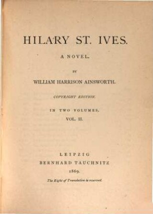 Hilary St. Ives : a novel. 2