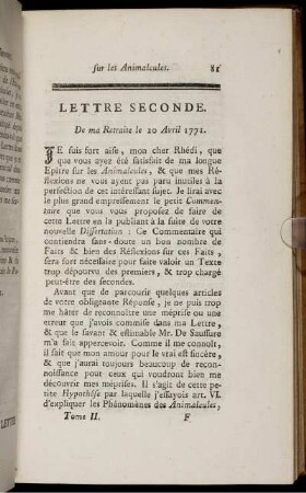 Lettre Seconde.