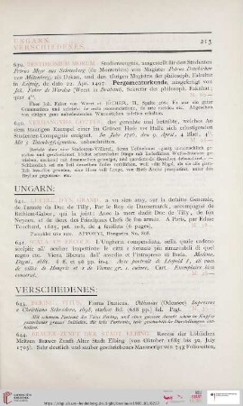 Verschiedenes (Nr. 643 - 672)