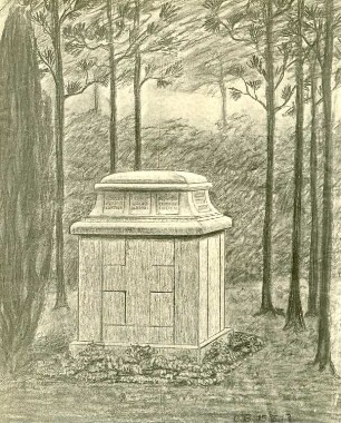 Entwurf eines Grabmals : Entwurf eines Grabmals. Zeichnung (bezeichnet 1913; C. Brose)