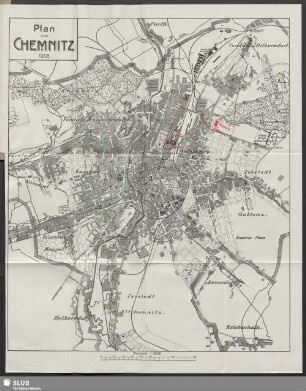 Plan von Chemnitz 1905