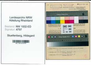 Entnazifizierung Hildegard Stuellenberg, geb. 16.04.1921 (Schulhelferin)