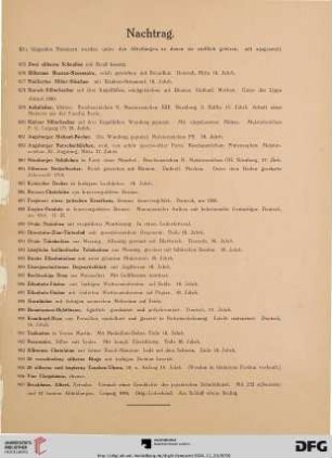 Nachtrag (Nr. 875-907)