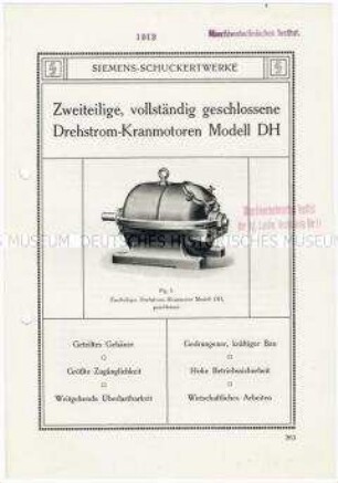 Zweiteilige und geschlossene Drehstrom-Kranmotoren