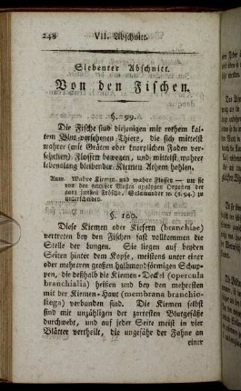 Siebenter Abschnitt. Von den Fischen