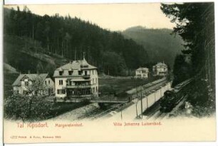 Kipsdorf. Margaretenhof,Villa Luisenbad, Eisenbahn