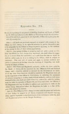 Appendix No. VI