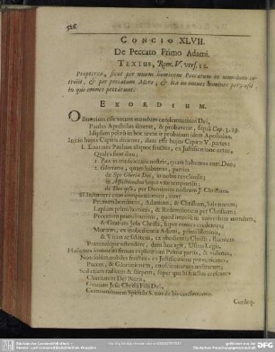 Concio XLVII. De Peccato Primo Adami