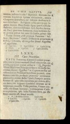 LXXX. III. Cato Praetorius.