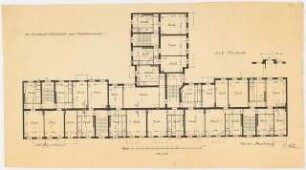 Wohnhäuser Berlin-Tempelhof: Borussiastraße 7-9, Hintergebäude: Grundriss 1., 2. und 3.OG, 1:100