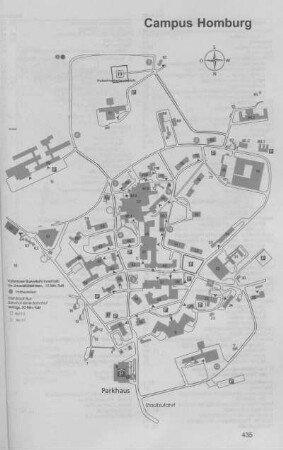 Lageplan Universitätskliniken Campus Homburg