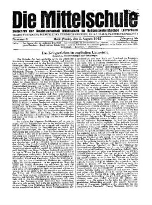 Das Kriegserleben im englischen Unterricht : sprachliche Neuerweckungen und Schöpfungen