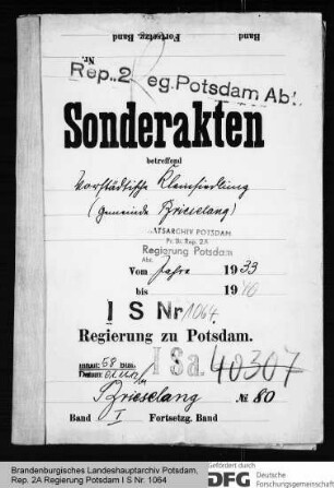 Kleinsiedlungen in Brieselang, Kr. Osthavelland