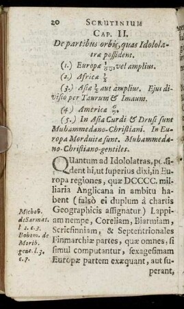 Cap. II. De partibus orbis, quas Idololatræ possident.