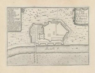 Plan de la Ville et Chasteau de Chastel