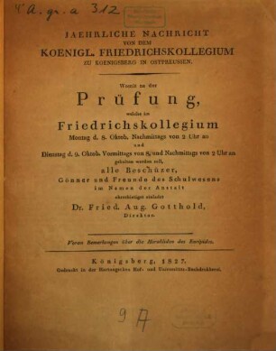 In Euripidis Heraclidas observationes : specimen I.