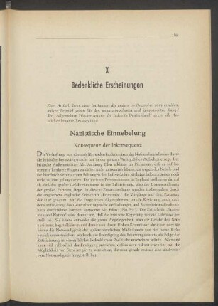 X Bedenkliche Erscheinungen