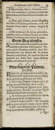 Nun folgen die Psalmen.