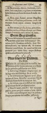 Nun folgen die Psalmen.