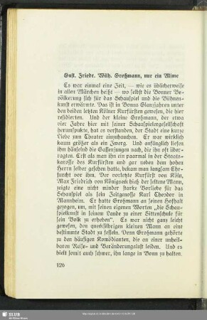 Gust. Friedr. Wilh. Großmann, nur ein Mime