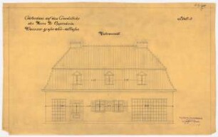 Landhaus Dr. Franz Oppenheim, Berlin-Wannsee: Gärtnerhaus: Rückansicht, 1:50