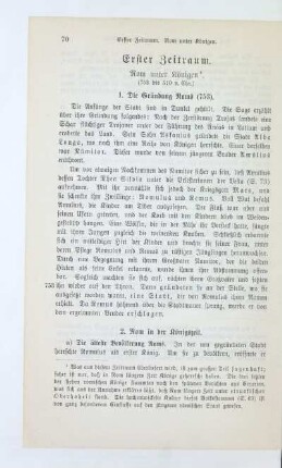 Erster Zeitraum. Rom unter Königen. (753 bis 510 v. Chr.)