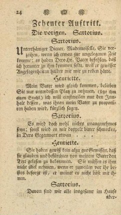 Zehenter Auftritt
