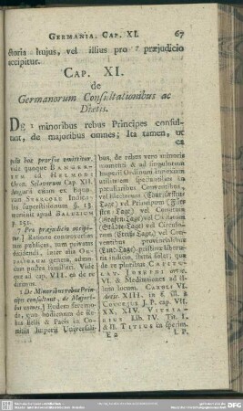 Cap. XI. de Germanorum Consultationibus ac Diaetis
