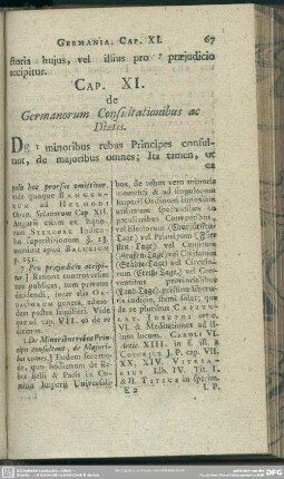 Cap. XI. de Germanorum Consultationibus ac Diaetis