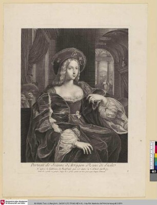 Portrait de Jeanne d'Arragon Reine de Sicile