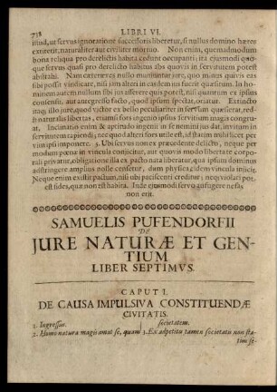 Caput I. De Causa Impulsiva Constituendae Civitatis.