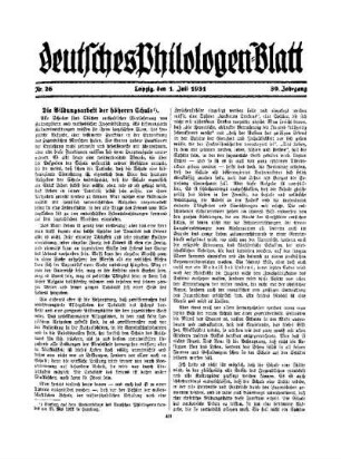 Die Bildungsarbeit der höheren Schule
