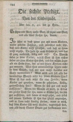 Von der Kinderzucht.