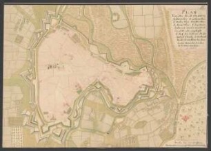 Plan von der Stadt Olmütz