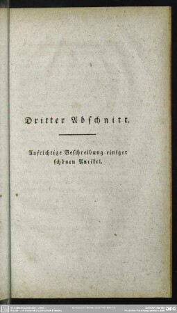 Dritter Abschnitt. Aufrichtige Beschreibung einiger schönen Aurikel