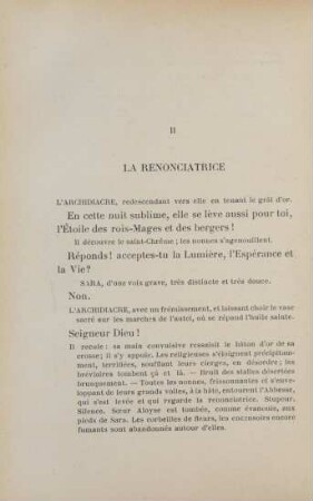 II. La renonciatrice