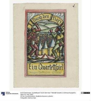 Quartettspiel "Durch den Harz" Titelblatt Variante 2 (Gebrauchsgraphik)