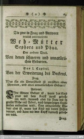 Der andere Theil. Von denen schweren und unnatürlichen Geburten