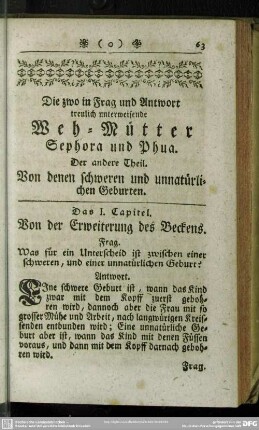 Der andere Theil. Von denen schweren und unnatürlichen Geburten