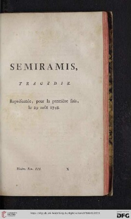 Semiramis, tragedie