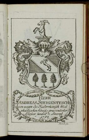 Herr Andreas Steigentesch[...] - Herr Carl Georg von Riedesel Freÿherr zu Eisenbach[...]