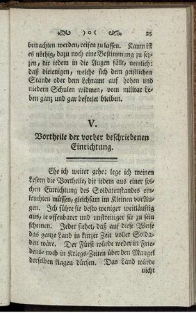 V. Vortheile der vorher beschriebenen Einrichtung