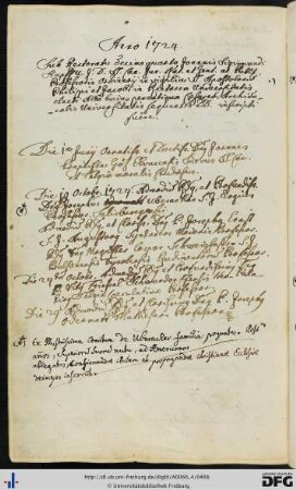 [fol. 232] Rektorat Johann Sigmund Stapf 1724